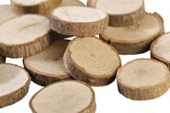 🌲 gmark natural wood slices 1-1.5 inches, unfinished round discs pack of 50, tree bark wooden circles for diy crafts - gm1083 logo