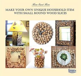 img 2 attached to 🌲 Gmark Natural Wood Slices 1-1.5 Inches, Unfinished Round Discs Pack of 50, Tree Bark Wooden Circles for DIY Crafts - GM1083