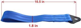 img 1 attached to Dewhel UNIVERSAL HIGH STRENGTH RACING RALLY TOW STRAP KIT FRONT REAR Tow Hook Ribbon Color Blue