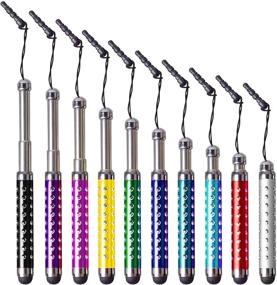 img 4 attached to 🖊️ IC ICLOVER 10pcs Bling Retractable Stylus Pens: Enhance Your Touch Screen Experience on iPhone 13/12/11/PRO/Pro Max/X/XS MAX, iPad, iPod, Samsung, Android Phone, Kindle, Tablet PC, and More