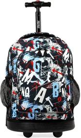 img 4 attached to 🌎 World New York Rolling Backpack: Stylish and Versatile Casual Daypacks