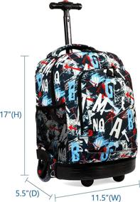 img 2 attached to 🌎 World New York Rolling Backpack: Stylish and Versatile Casual Daypacks