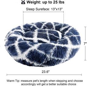 img 3 attached to 🐾 FOYOPET Calming Cat Bed: Cozy Self-Warming Plush Pet Bed for Anxious Indoor Cats & Small Dogs - Washable, Removable Cushion, Perfect for Pets Up to 25lbs