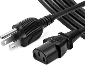 img 4 attached to 🔌 [UL Listed] Chanzon 10ft 3 Prong AC Power Cord for PC, Vizio, Monitor, Smart TV - 10A 125V Universal Extension Cable