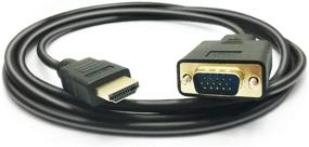 img 4 attached to 🔌 PeoTRIOL HDMI to VGA Cable - 6 Feet, HDMI Male to VGA Male 1080P Video Converter Cord, VGA Adapter for Desktop, Laptop, DVD to VGA HDTV Monitor Projector, 15 Pin D-SUB Compatible