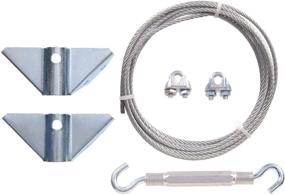 img 4 attached to HARDWARE ESSENTIALS 851362 Anti-Sag Gate Kit: Premium Steel, Zinc Plated, 7ft - Ideal for Interior and Exterior Gates