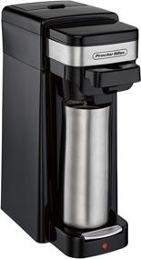 img 4 attached to Convenient Proctor Silex Single Serve Coffee Maker for K-Cup Pods or Grounds, Includes Travel Mug (49969)