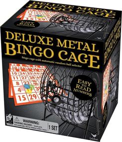 img 1 attached to 🎲 Spin Master Deluxe Metal Bingo Cage Set - Ideal for Adults, Families, and Kids ages 6+