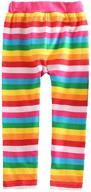 juxinsu toddler girls rainbow striped cotton leggings | casual pants for spring & summer | 1-8 years logo