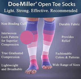 img 2 attached to 🧦 Doc Miller Premium Open Toe Compression Socks Dress Series: Effective Support and Style in 1 Pair 20-30mmHg