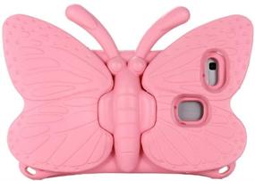 img 2 attached to 🦋 Baby Pink Cute Butterfly EVA Shockproof Bumper Case for Samsung Galaxy Tab A 8.0 2019 SM-T290/T295 - Optimized for Girls