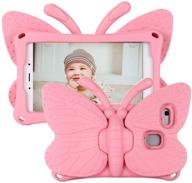 🦋 baby pink cute butterfly eva shockproof bumper case for samsung galaxy tab a 8.0 2019 sm-t290/t295 - optimized for girls logo