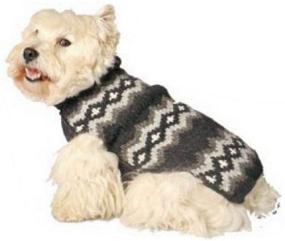 img 1 attached to Stylish and Cozy: Chilly Dog Grey Diamonds Dog Sweater, Size Small