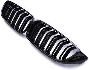 img 2 attached to SNA F32 Kidney Grill for BMW 4 Series F32 F33 F36 (2014-2019) F82 M4 F80 M3 (2015-2019) - Black ABS Grille with Double Slats, Set of 2
