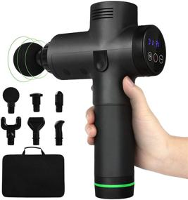 img 4 attached to Haoyehome Massage Gun: Powerful 30 Speeds & 6 Modes for Deep Tissue Muscle Relief - Perfect for Home, Office, and Sports Recovery