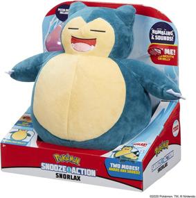img 2 attached to Pokemon Snooze Action Snorlax Plush