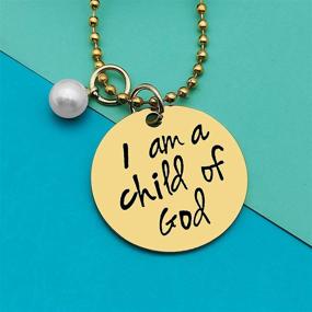 img 3 attached to 🙏 Baptism Gifts for Godchild: Christian Necklace for Women & Girls with Bible Verse, Perfect Religious & First Communion Gift, Ideal for Goddaughter & Daughter, I am a Child of God Necklace – Baby Shower Gifts