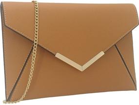 img 3 attached to 👜 Dexmay Envelope Handbag: Stylish Leather Foldover Essential for Women's Clutches & Evening Bags