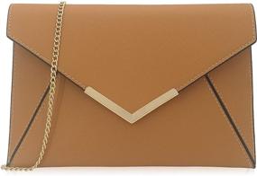 img 4 attached to 👜 Dexmay Envelope Handbag: Stylish Leather Foldover Essential for Women's Clutches & Evening Bags