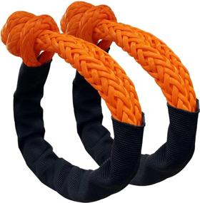 img 4 attached to 🔒 Ultra-strong XSTRAP Synthetic Soft Shackles (45,000lbs Breaking Strength) - Ideal for Sailing, SUVs, Trucks, and ATV Recoveries - 2-Pack with Bonus Sleeves