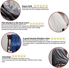 img 1 attached to 🔥 Westerly Full Size Microplush Electric Heated Blanket in Wine - Cozy and Warm Deluxe Bedding Solution