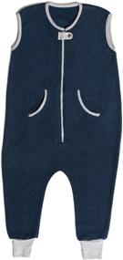 img 1 attached to 👶 baby deedee Sleep Fleece Kicker Sack, Navy, Wearable Blanket Sleeper 2-4T with Feet