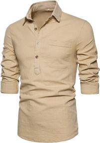 img 1 attached to DELCARINO Casual Button Down Regular Fit XX Large Men's Clothing