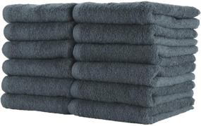 img 4 attached to Arkwright Bleach Resistant Salon Towels (16x27, 12-Pack) - 100% Cotton Towels for Salon Use - Charcoal