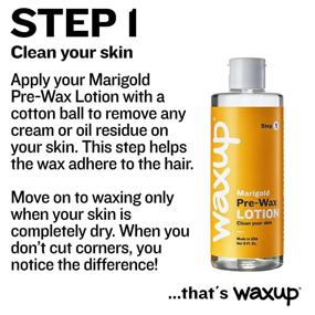 img 3 attached to 🌼 Waxup Pre Wax Cleanser: Marigold Pre Epilation Cleanser for Effective Waxing, 8 fl. oz - Skin Care Essential for Pro & At-Home Waxing, Perfect Prep Lotion in Waxing Kits, Easy Self Waxing Solution