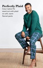 img 2 attached to 👕 Cozy up in Style with PajamaGram Men's Flannel Pajamas Sets - Men's Clothing at its Finest