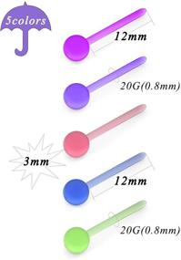 img 2 attached to Goerhsjie Clear Plastic Earrings: Ideal for Sensitive Ears, Sports & Work | Silicone Retainers