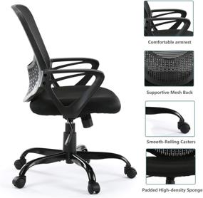 img 2 attached to Ergonomic Rolling Computer Support Adjustable Furniture and Home Office Furniture