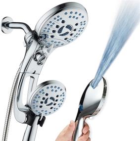 img 4 attached to 🚿 AquaCare AS-SEEN-ON-TV High Pressure 3-way Shower Head Combo with Adjustable Arm - 50-mode Rain, Antimicrobial Nozzles, Tub & Pet Power Wash, 6 ft. Stainless Steel Hose, All Chrome Finish