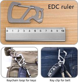 img 1 attached to 🔑 Ultimate Autuveen Titanium Carabiner Key Clip: Multifunctional EDC Keychain with Bottle Opener, Hex Wrenches, Screwdriver, Ruler & More!