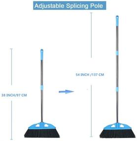 img 3 attached to 🧹 YONILL Long Handle Indoor Dust Broom - Angle Broom for Soft Sweeping and Hardwood Floor Cleaning Inside House and Kitchen