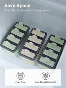 img 2 attached to 🍦 Kootek Popsicle Molds Sets 8 Ice Pop Makers - Reusable Ice Cream Mold with Funnel and Cleaning Brush - Dishwasher Safe and Durable Popsicles Tray Holders - Green & Beige