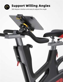 img 3 attached to 🚴 Lamicall Spinning Bike Tablet Holder Mount: Gym Treadmill Tablet Stand for Microphone Stand & Indoor Stationary Exercise Bicycle