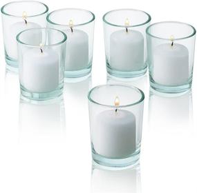 img 1 attached to 🕯️ Enhance Your Ambiance with a Set of 12 Clear Glass Round Votive Candle Holders by Light In The Dark