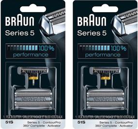 img 4 attached to 🪒 BRAUN 51S 8000 Series 5 360 Complete Activator ContourPro Shaver Foil & Cutter Head Replacement Pack (2 Count): Superior Shaving Performance and Long-lasting Durability