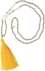img 4 attached to 💎 KELITCH New Women Tassel Pearl Necklace: Crystal Beads, Bib Design, Y-Shape & Shining - 2020's Must-Have Fashion Accessory