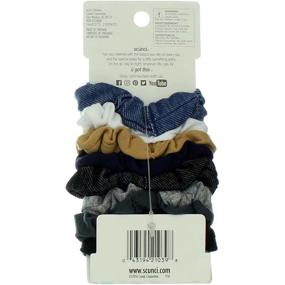 img 2 attached to Scunci Effortless Scrunchies Denim Colors Ponytailers