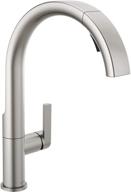 💦 delta keele brushed nickel kitchen faucet with pull down sprayer & magnetic docking - spotshield stainless, 19824lf-sp logo