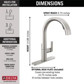 img 2 attached to 💦 Delta Keele Brushed Nickel Kitchen Faucet with Pull Down Sprayer & Magnetic Docking - Spotshield Stainless, 19824LF-SP