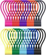 🔗 reusable silicone magnetic cable ties - smart&cool bundle and organize, hold stuff, book markers, fridge magnets, fun - assorted colors, 7.16'' (30-pack, multi) logo