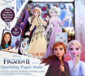 img 4 attached to Frozen 👸 2 Glittery Paper Dolls