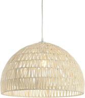 🏠 jonathan y jyl6504a campana 20" woven rattan dome led pendant – scandinavian minimalist design for kitchen and living room in cream shade логотип