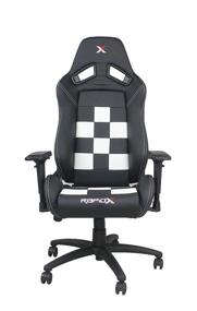 img 4 attached to 🏁 RapidX Gaming and Lifestyle Chair: Finish Line Edition - Black Checkered Flag Pattern