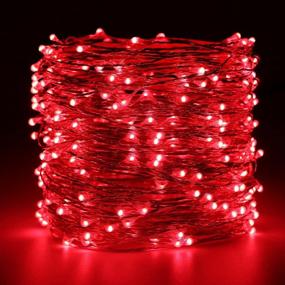 img 3 attached to 🌟 Enhance Your Space with ER CHEN Fairy Lights Plug in - 99Ft/30M 300 LED Silver Coated Copper Wire Starry String Lights for Stunning Outdoor and Indoor Decor - Ideal for Bedroom, Patio, Garden, Party, Christmas Tree (Red)