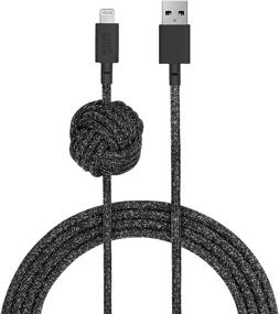 img 4 attached to Ultra-Durable 10ft MFi Certified Lightning to USB Charging Cable 📱 with Weighted Knot for iPhone/iPad - Native Union Night Cable in Cosmos