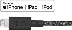 img 3 attached to Ultra-Durable 10ft MFi Certified Lightning to USB Charging Cable 📱 with Weighted Knot for iPhone/iPad - Native Union Night Cable in Cosmos